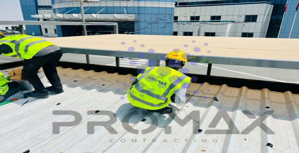 Dubai Police - metal roof waterproofing project by Promax in Dubai, UAE